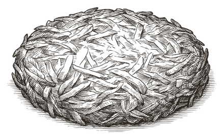 An engraving of a rösti